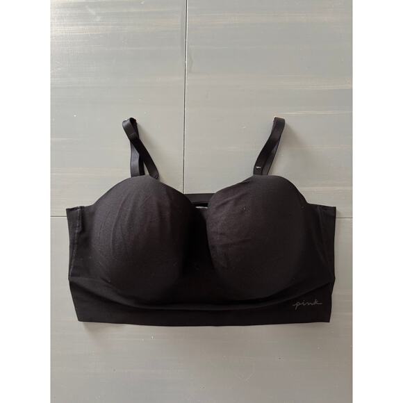 Pink Victoria's Secret Wireless Lightly lined XXL Black Bra - Picture 1 of 5